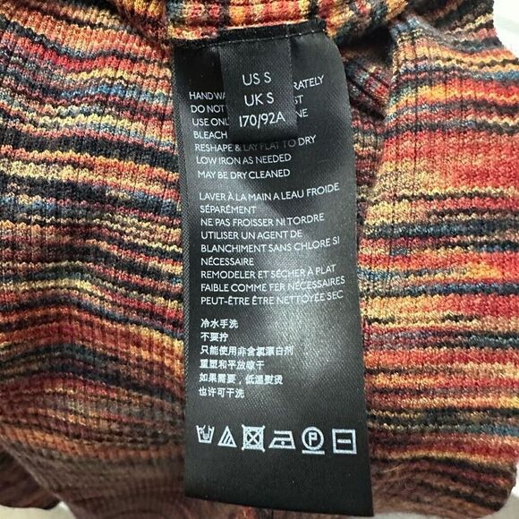 Anthropologie Tami Sleeveless Knit‎ Tunic Top Space Dyed Orange Ribbed sz S NEW - Picture 7 of 9